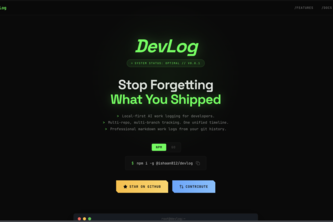 DevLog: AI Powered Work Logging for Devs