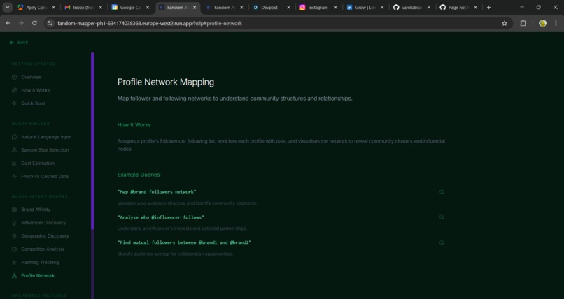 Fandom Mapper - Socia Media Search & Visualiser – screenshot 5