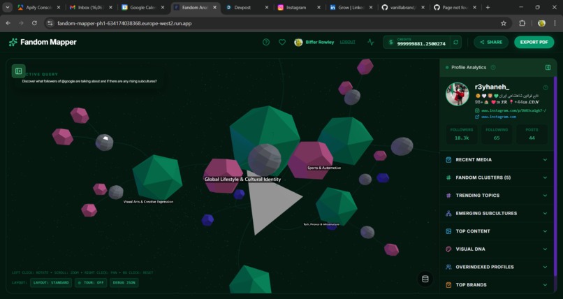Fandom Mapper - Socia Media Search & Visualiser – screenshot 9