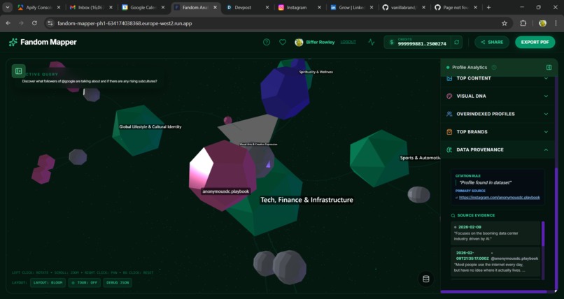 Fandom Mapper - Socia Media Search & Visualiser – screenshot 12