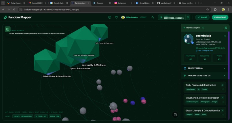 Fandom Mapper - Socia Media Search & Visualiser – screenshot 13