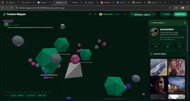Fandom Mapper - Socia Media Search & Visualiser – screenshot 14