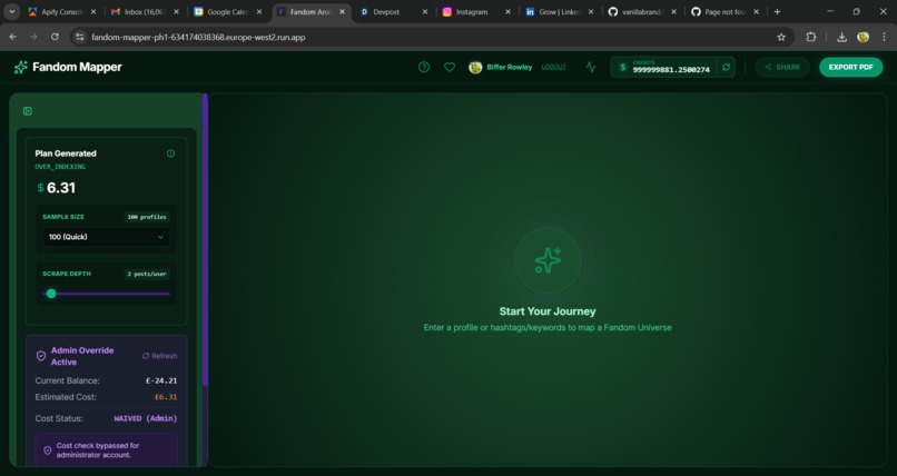 Fandom Mapper - Socia Media Search & Visualiser – screenshot 17
