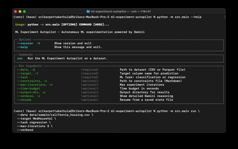 ML Experiment Autopilot – screenshot 1