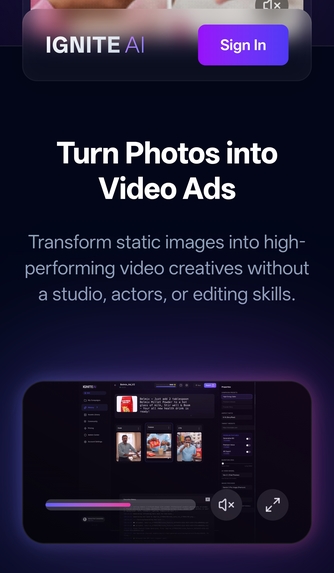 IgniteAI - The First "Director-in-a-Box" for UGC Ads – screenshot 1