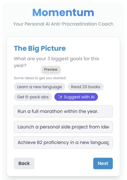 Momentum: Your Personal AI Anti-Procrastination Coach – screenshot 5