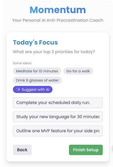 Momentum: Your Personal AI Anti-Procrastination Coach – screenshot 6
