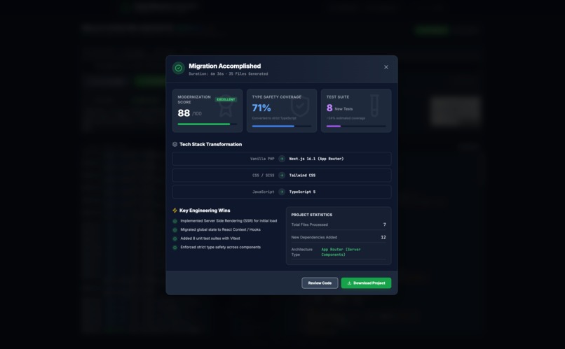 Code Migration Autopilot – screenshot 2