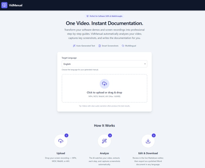 VidManual – screenshot 1