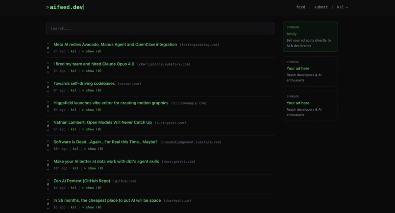 aifeed – screenshot 1