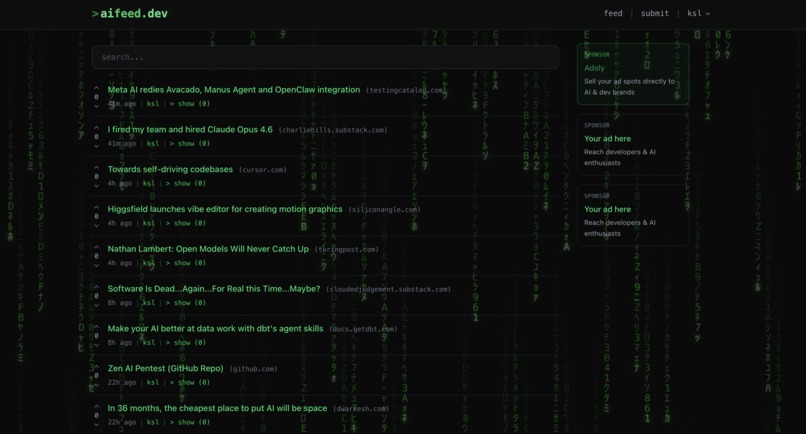aifeed – screenshot 2