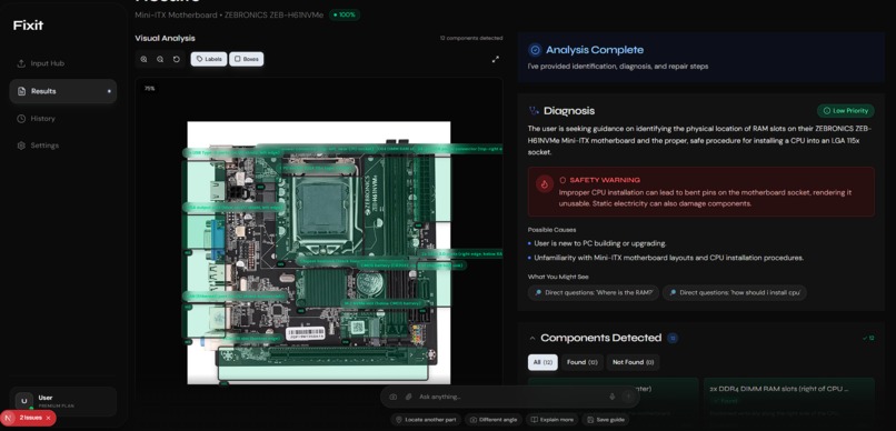 FixIt AI: Multi-Agent Visual Troubleshooting Orchestrator – screenshot 2