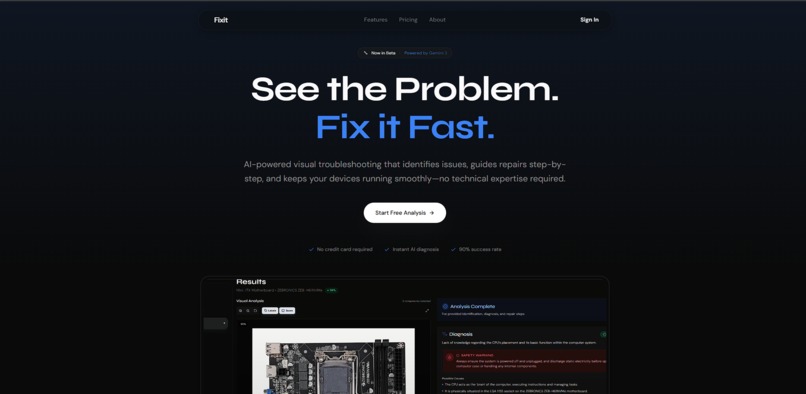 FixIt AI: Multi-Agent Visual Troubleshooting Orchestrator – screenshot 1