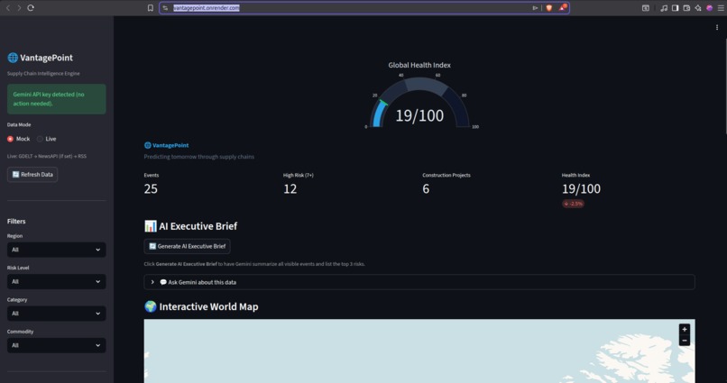 VantagePoint — Supply Chain Intelligence Engine – screenshot 1