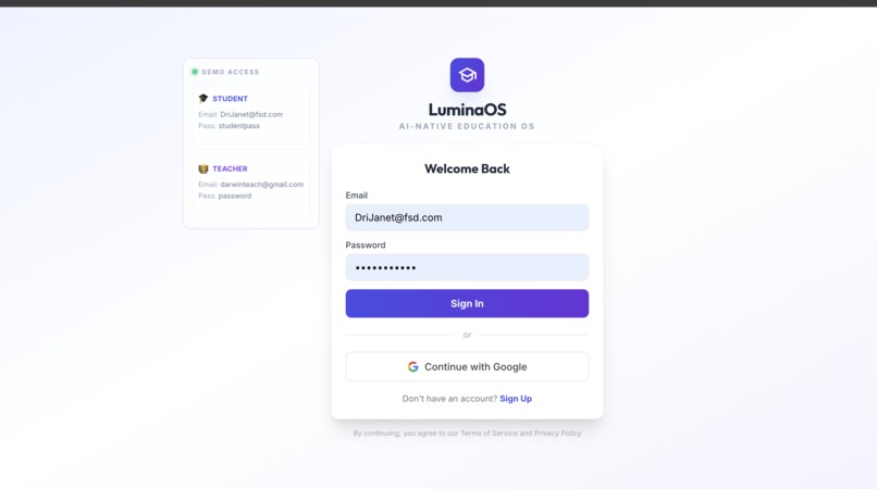 LuminaOS – screenshot 1
