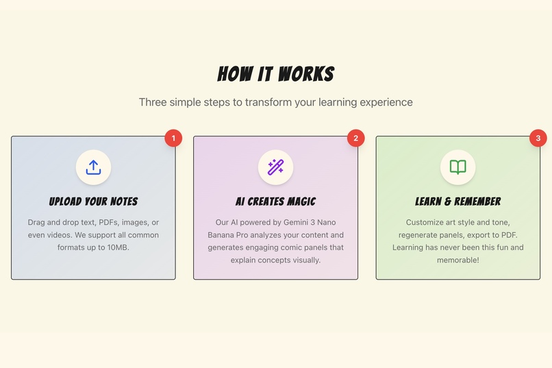 Notes2Comic – screenshot 1