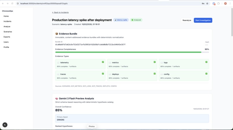 ChronosOps — Autonomous AI for Incident Resolution – screenshot 8