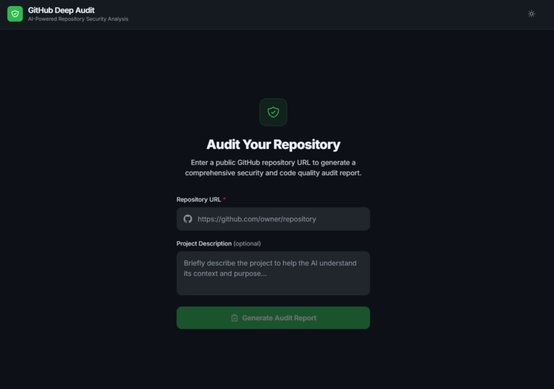 GitHub Deep-Audit – screenshot 1