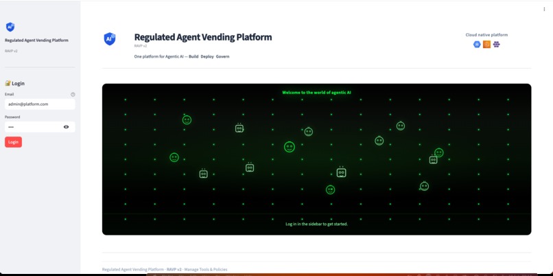 RAVP: Regulated Agent Vending Platform – screenshot 1