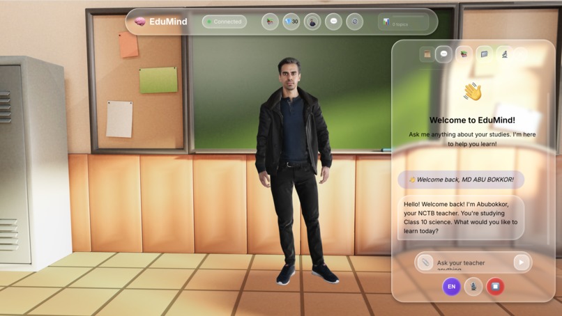 EduMind — AI Virtual Teacher with Lip-Synced 3D Avatar – screenshot 1