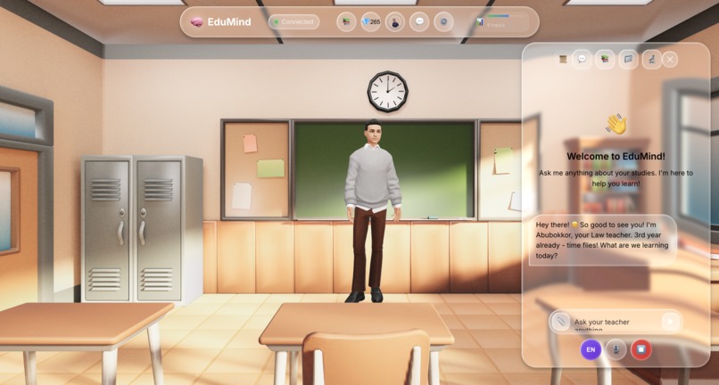 EduMind — AI Virtual Teacher with Lip-Synced 3D Avatar – screenshot 3