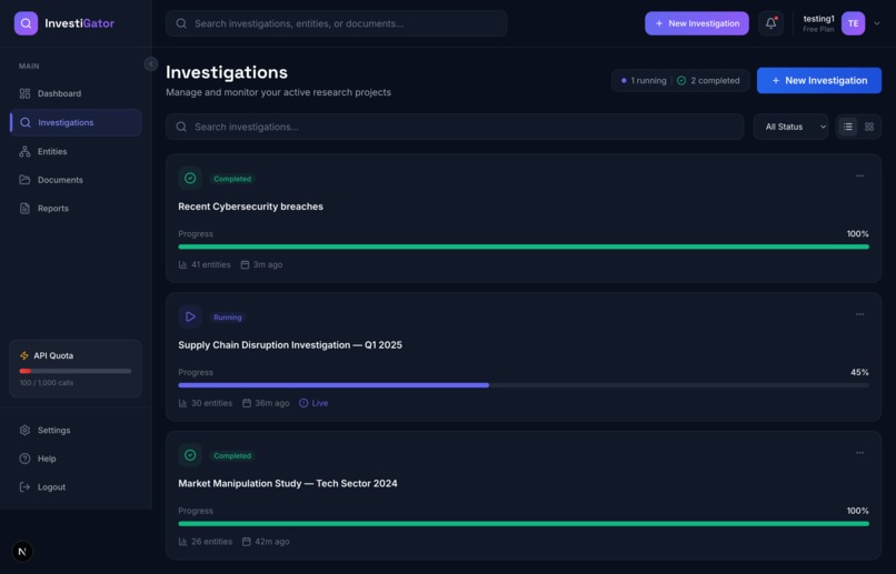 INVESTIGATOR – screenshot 2