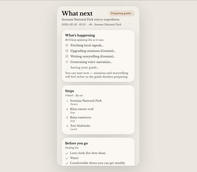 Micro-Expeditions – screenshot 1