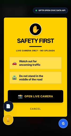 GPTR – AI-Powered Road Hazard Intelligence System – screenshot 1