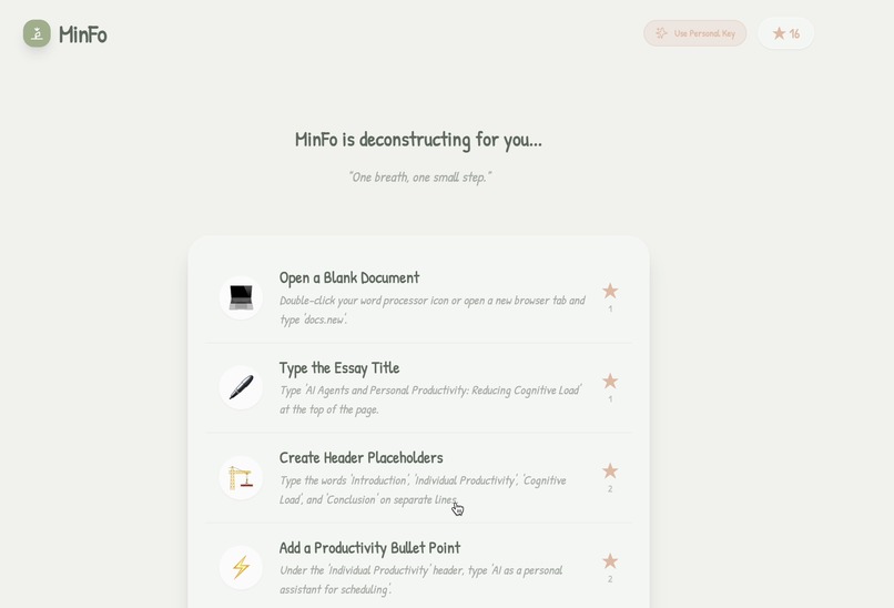 MinFo – screenshot 3
