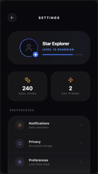 Lumi – AI-Driven Evolutionary Mindfulness Companio – screenshot 12