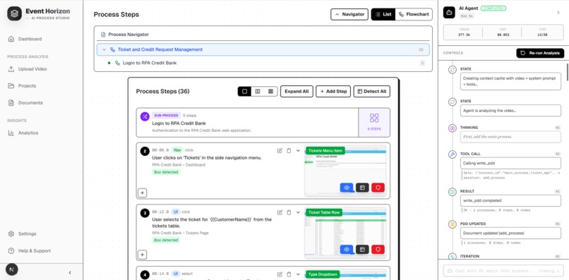 Event Horizon - AI Process Analysts – screenshot 2