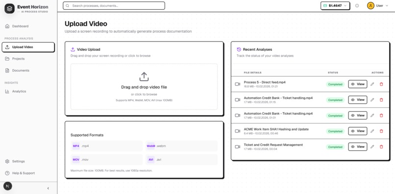 Event Horizon - AI Process Analysts – screenshot 5