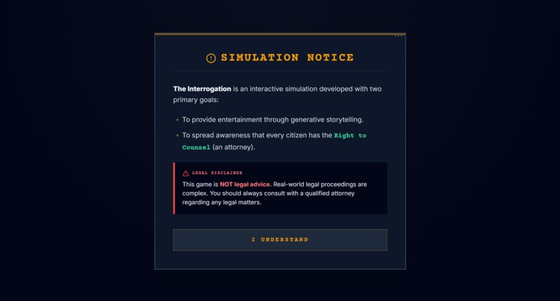 The interrogation – screenshot 1