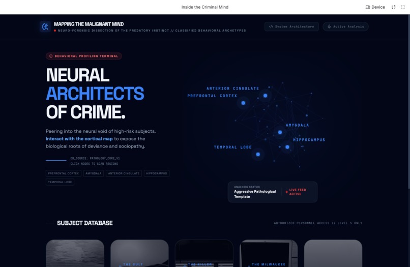 Inside A Criminal’s Mind: Mapping the Malignant – screenshot 1