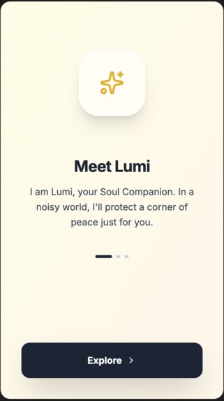 Lumi – AI-Driven Evolutionary Mindfulness Companio – screenshot 1