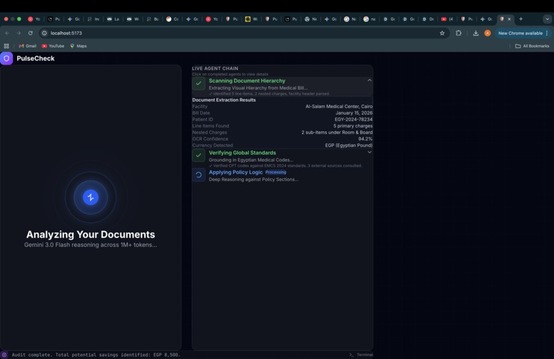 PulseCheck: Forensic Medical Bill Audit Engine – screenshot 2