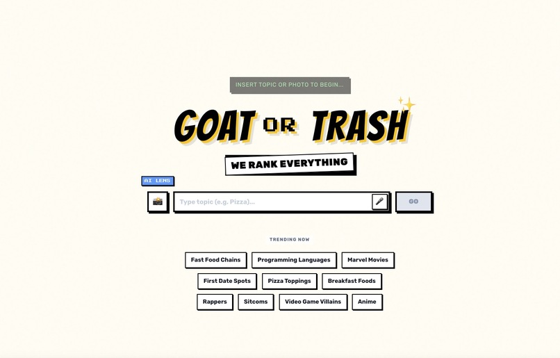 GOAT or TRASH – screenshot 1