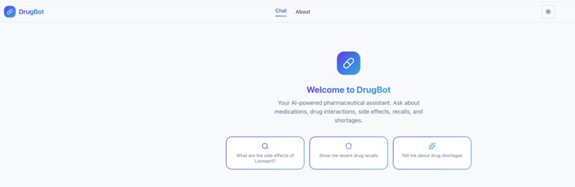AI-powered DrugBot – screenshot 1