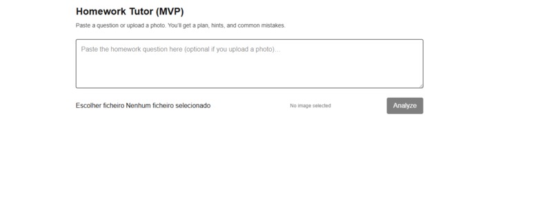 Homework Tutor AI – screenshot 1