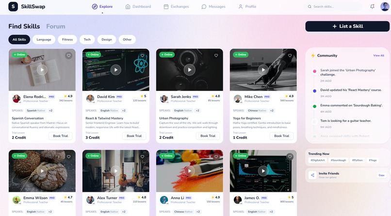SkillSwap – screenshot 1
