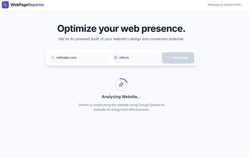 Webpage Reporter – screenshot 2