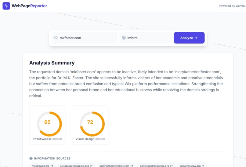 Webpage Reporter – screenshot 3