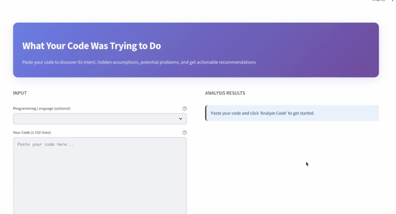 What Your Code Was Trying to Do – screenshot 1