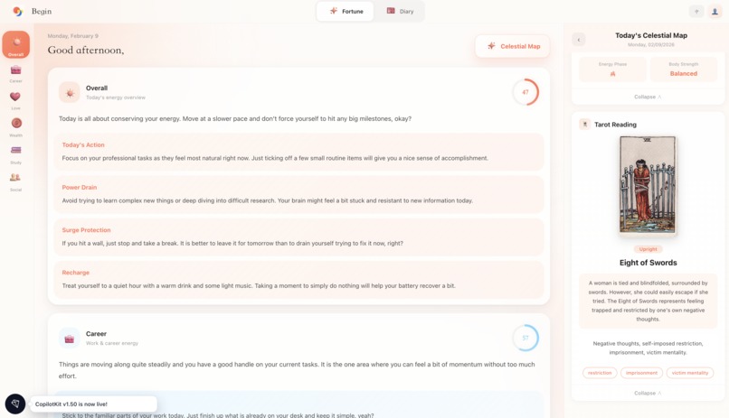 Begin — AI Fortune Diary – screenshot 3