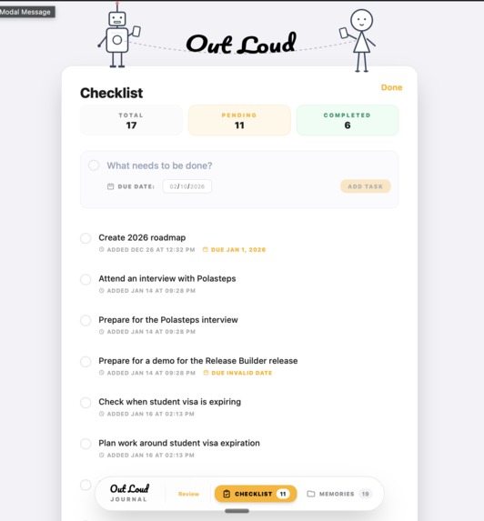 Out Loud Journal – screenshot 3