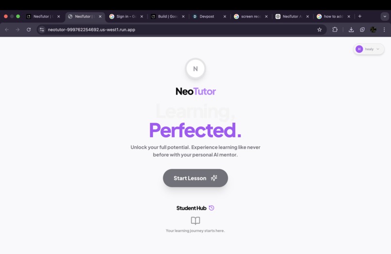 NeoTutor — Live AI Whiteboard Teacher Powered by Gemini 3 – screenshot 1