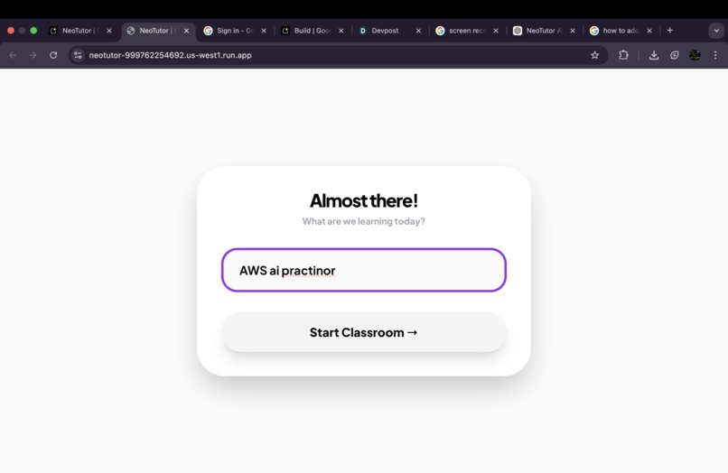 NeoTutor — Live AI Whiteboard Teacher Powered by Gemini 3 – screenshot 3