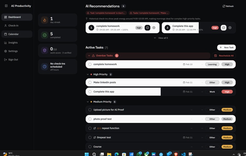 AI Productivity Companion – screenshot 1