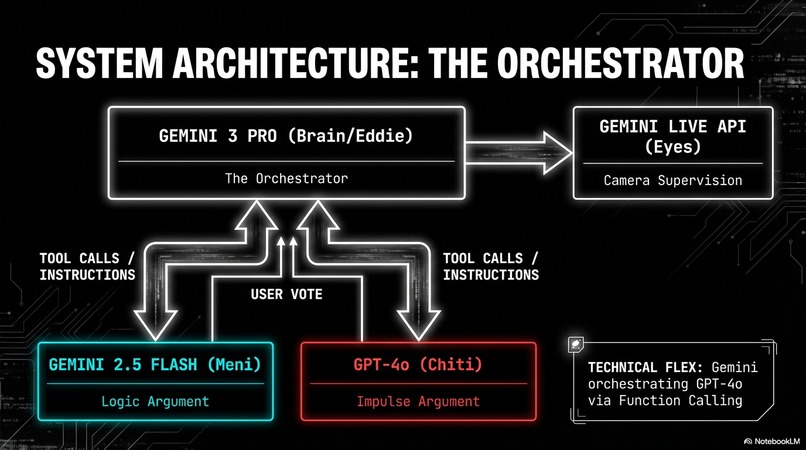 Eddie³ → Gemini Orchestrates . GPT play the Devil. You act.  – screenshot 6