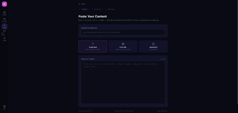 AI Podcast Studio – screenshot 4